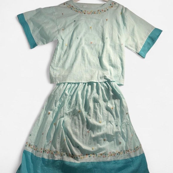 Floral Embroidered Two-Piece Set - Picture 1 of 7